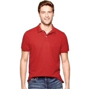 Goodfellow & Co Men's Polo Shirt Short Sleeve Red Size Large